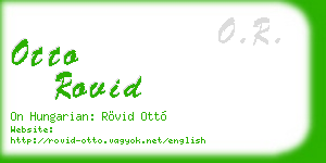 otto rovid business card